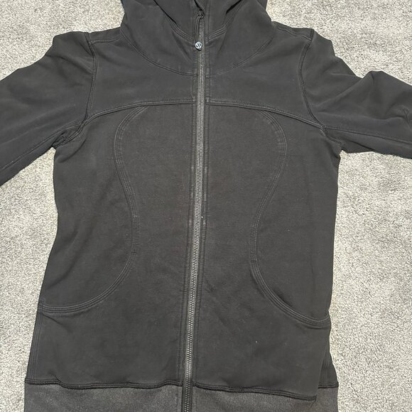 Lululemon Scuba Hoodie Womens Size 8? Black/Gray Yoga Athleisure Casual - Picture 4 of 12